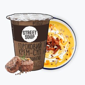 Гороховый крем-суп с говядиной от Стрит Суп в стакане | Street Soup