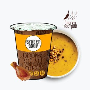 Гороховый крем-суп с курицей от Стрит Суп в стакане | Street Soup